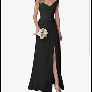 Off the shoulder bridesmaid dress